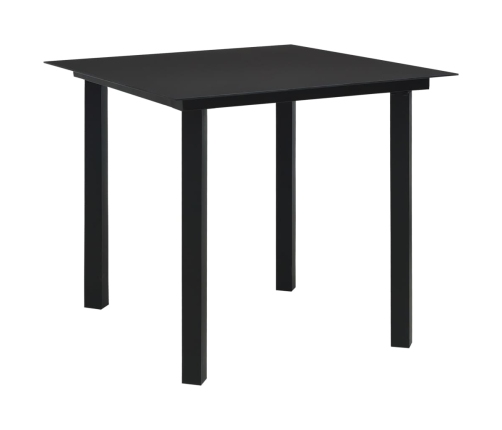 Juego de comedor para jardín 3 piezas ratán sintético y vidrio