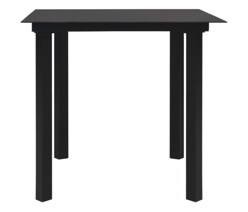 Juego de comedor para jardín 3 piezas ratán sintético y vidrio