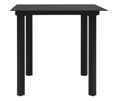 Juego de comedor para jardín 3 piezas ratán sintético y vidrio