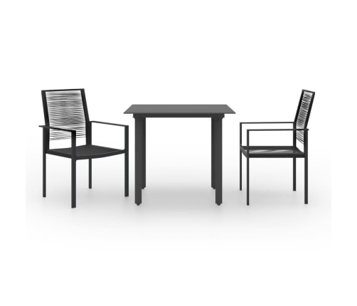 Juego de comedor de jardín 3 piezas