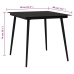Juego de comedor de jardín 5 piezas ratán PVC negro