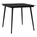 Juego de comedor de jardín 5 piezas ratán PVC negro