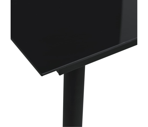 Juego de comedor de jardín 5 piezas ratán PVC negro