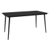 Juego de comedor de jardín 5 piezas ratán PVC negro