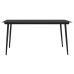 Juego de comedor de jardín 5 piezas ratán PVC negro