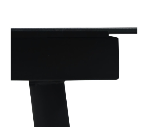 Juego de comedor de jardín 5 piezas ratán PVC negro