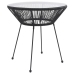 Juego de comedor de jardín 5 piezas ratán PVC negro