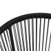 Juego de comedor de jardín 5 piezas ratán PVC negro