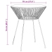 Juego de comedor de jardín 5 piezas ratán PVC negro