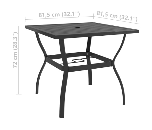 Juego de comedor de jardín 5 piezas textilene y acero