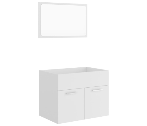 Conjunto de muebles de baño 2 piezas contrachapada blanco