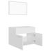 Conjunto de muebles de baño 2 piezas contrachapada blanco