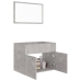 Set muebles de baño 2 piezas madera contrachapada gris hormigón