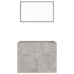 Set muebles de baño 2 piezas madera contrachapada gris hormigón