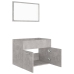 Set muebles de baño 2 piezas madera contrachapada gris hormigón