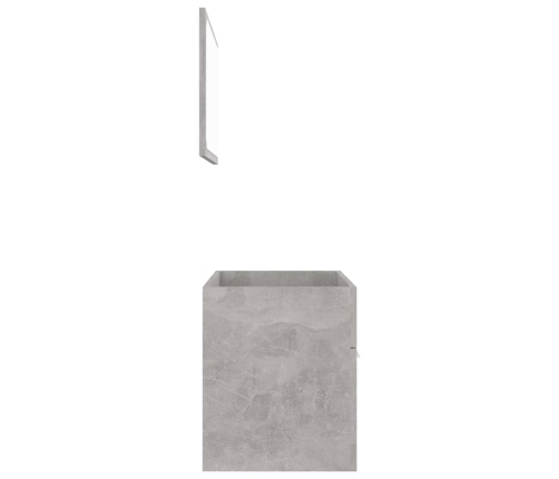 Set muebles de baño 2 piezas madera contrachapada gris hormigón