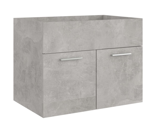 Set muebles de baño 2 piezas madera contrachapada gris hormigón