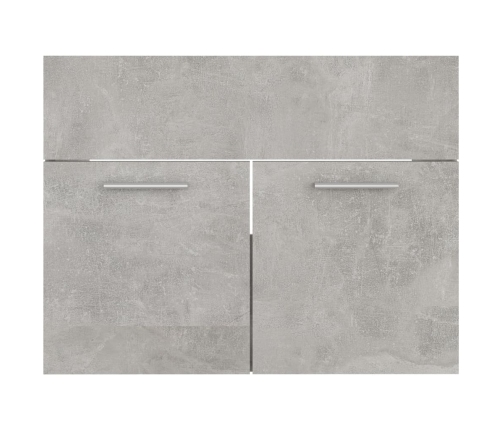 Set muebles de baño 2 piezas madera contrachapada gris hormigón