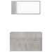 Set muebles de baño 2 piezas madera contrachapada gris hormigón