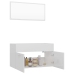 Set muebles de baño 2 pzas madera contrachapada blanco brillo