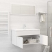 Conjunto de muebles de baño 2 piezas contrachapada blanco