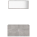 Set muebles de baño 2 piezas madera contrachapada gris hormigón