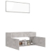 Set muebles de baño 2 piezas madera contrachapada gris hormigón