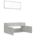 Set muebles de baño 2 piezas madera contrachapada gris hormigón