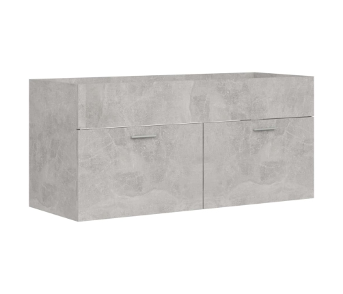 Set muebles de baño 2 piezas madera contrachapada gris hormigón