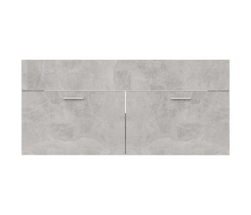 Set muebles de baño 2 piezas madera contrachapada gris hormigón