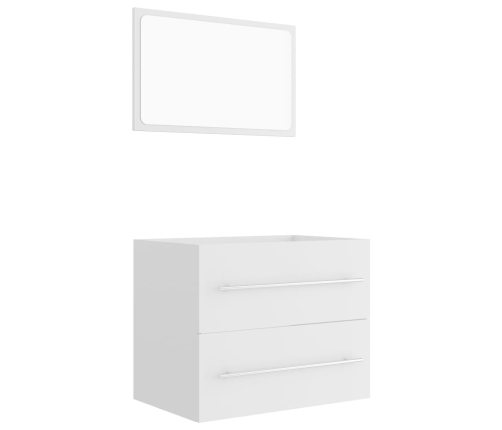 Conjunto de muebles de baño 2 piezas contrachapada blanco