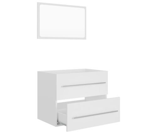 Conjunto de muebles de baño 2 piezas contrachapada blanco