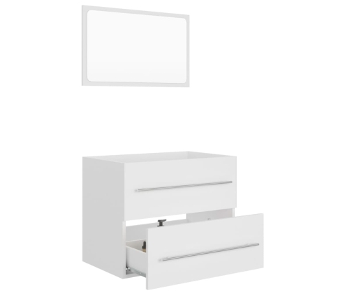 Conjunto de muebles de baño 2 piezas contrachapada blanco