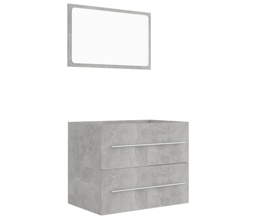 Set muebles de baño 2 piezas madera contrachapada gris hormigón