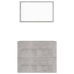 Set muebles de baño 2 piezas madera contrachapada gris hormigón