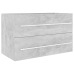 Set muebles de baño 2 piezas madera contrachapada gris hormigón