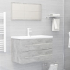 Set muebles de baño 2 piezas madera contrachapada gris hormigón