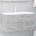 Set muebles de baño 2 piezas madera contrachapada gris hormigón