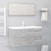 Set muebles de baño 2 piezas madera contrachapada gris hormigón