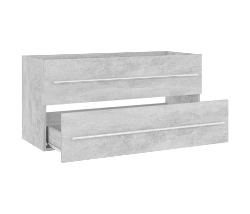 Set muebles de baño 2 piezas madera contrachapada gris hormigón