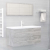 Set muebles de baño 2 piezas madera contrachapada gris hormigón