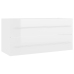 Set muebles de baño 2 piezas madera contrachapada blanco brillo