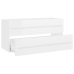 Set muebles de baño 2 piezas madera contrachapada blanco brillo