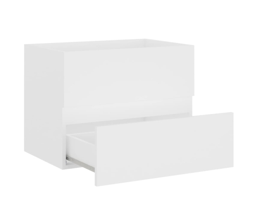 Juego de muebles de baño 2 pzas madera contrachapada blanco