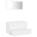 Conjunto de muebles de baño 2 piezas contrachapada blanco