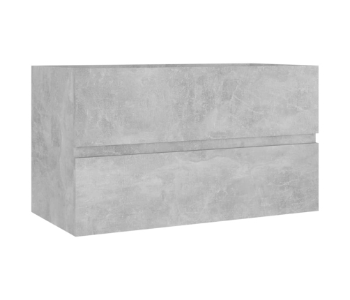 Set muebles de baño 2 piezas madera contrachapada gris hormigón