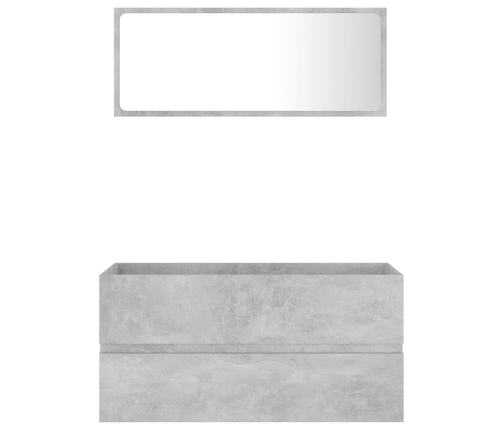 Set muebles de baño 2 piezas madera contrachapada gris hormigón