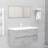 Set muebles de baño 2 piezas madera contrachapada gris hormigón