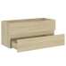 Set de muebles de baño 2 pzas madera contrachapada roble sonoma