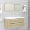 Set de muebles de baño 2 pzas madera contrachapada roble sonoma